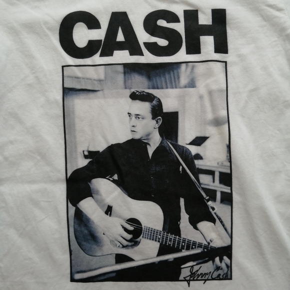 Johnny Cash White T-shirt Medium - Picture 3 of 6